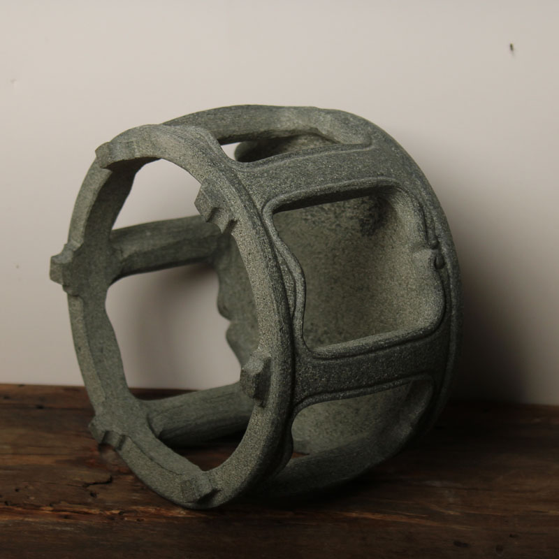 圆形青石盆栽花架桌面摆件复古台几天然石工艺品石材案台整石加工 - 图2