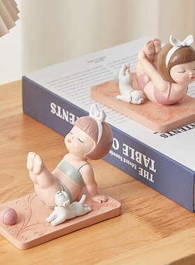 瑜伽女孩创意桌面减压治愈系