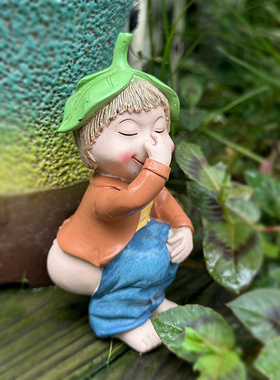 趣味公仔小屁孩庭院摆件