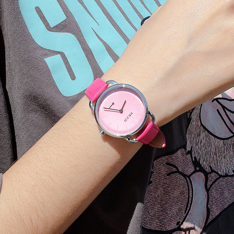kezzi考试女学生简约潮流风石英表 珂紫国产腕表