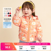 Teresa child clothing girl light and thin down clothes autumn winter new little girl baby short child Liancap jacket