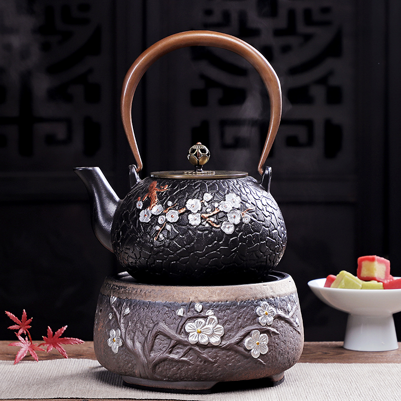 铁壶电陶炉煮茶器泡茶专用烧水壶仿日本手工家用铁茶壶煮水壶套装-图1