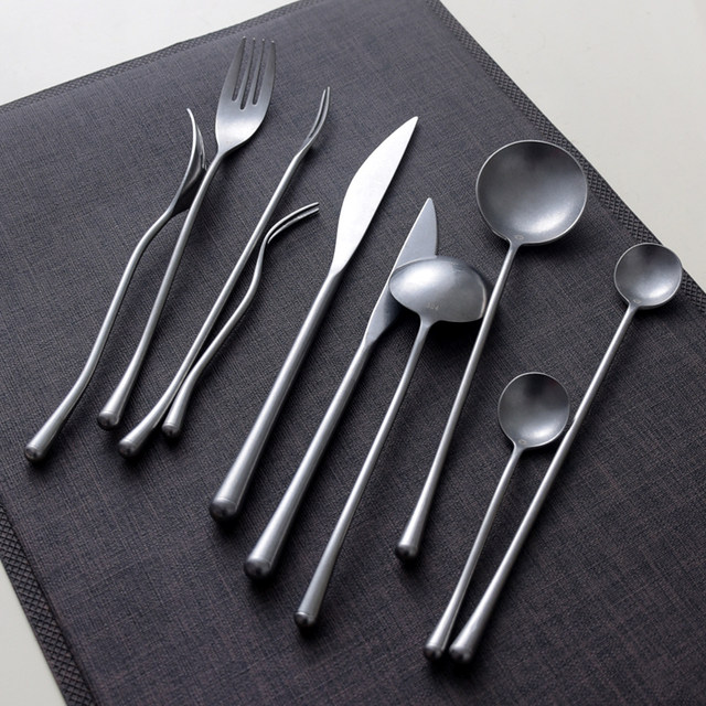 Japanese Snowflake 304 Stainless Steel Restaurant Knives and Forks and Spoons