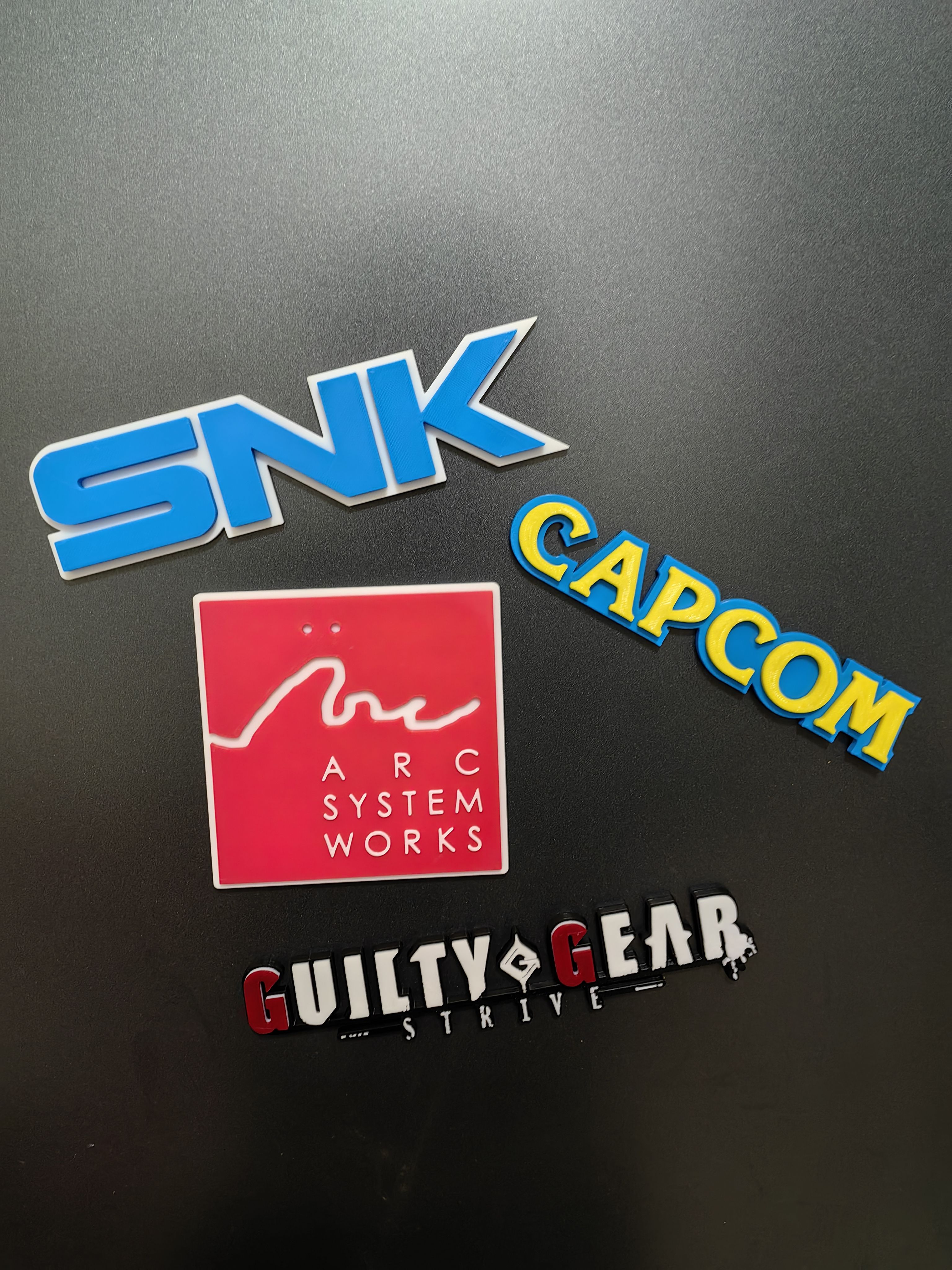 Magnetic perforated board chassis refrigerator magnet cartoon animation game logo three-dimensional font second round