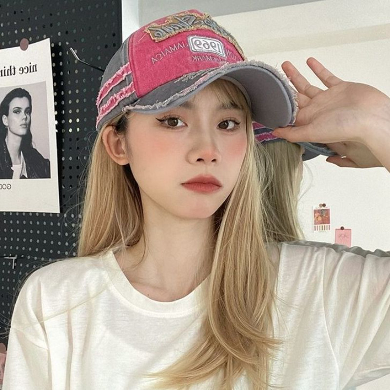 复古破洞毛边水洗做旧鸭舌帽棒球帽街头小众潮牌男女时尚百搭,淘宝优惠券,粉丝福利购,淘宝优惠卷