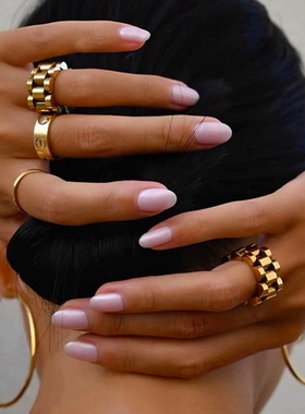 女钛钢小众不掉色戒指