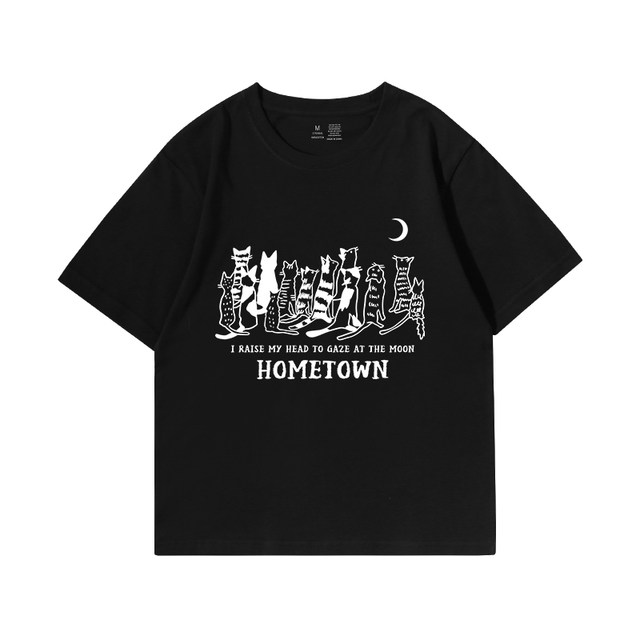 Korean style lazy college style loose white short-sleeved T-shirt