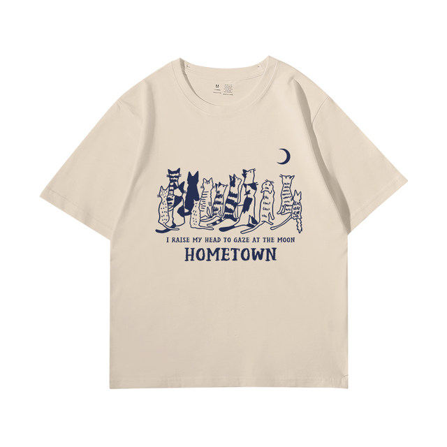 Korean style lazy college style loose white short-sleeved T-shirt