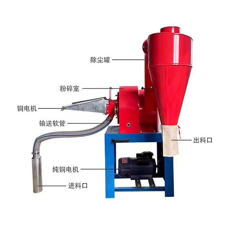 自吸式无尘粉碎机齿爪式玉米大豆中药材粉碎机打粉机无尘磨粉机 - 图3