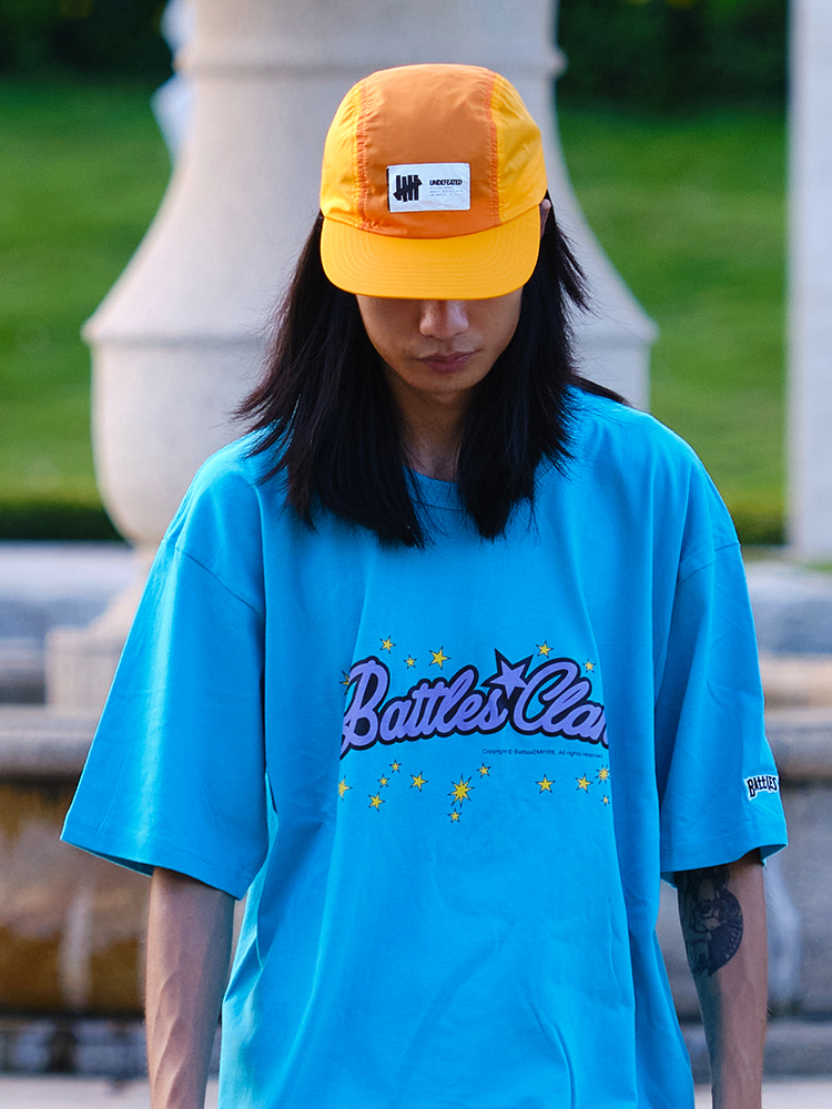 BATTLES嘻哈街舞潮牌男女情侣发泡印花宽松短袖休闲百搭打底衫T恤