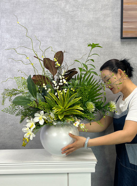 现代简约客厅仿真花束摆件