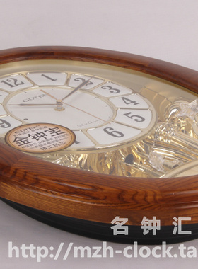 客厅欧式实木音乐精工机芯挂钟
