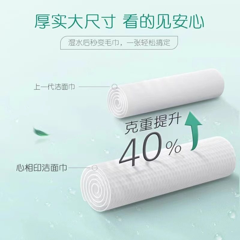 心相印棉柔洁面洗脸巾80抽一包干湿两用一次性加厚抽式珍珠纹面巾,淘宝优惠券,粉丝福利购,淘宝优惠卷