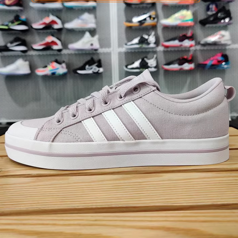 adidas阿迪达斯帆布鞋女士低帮板鞋夏季正品新款网球休闲鞋H00476