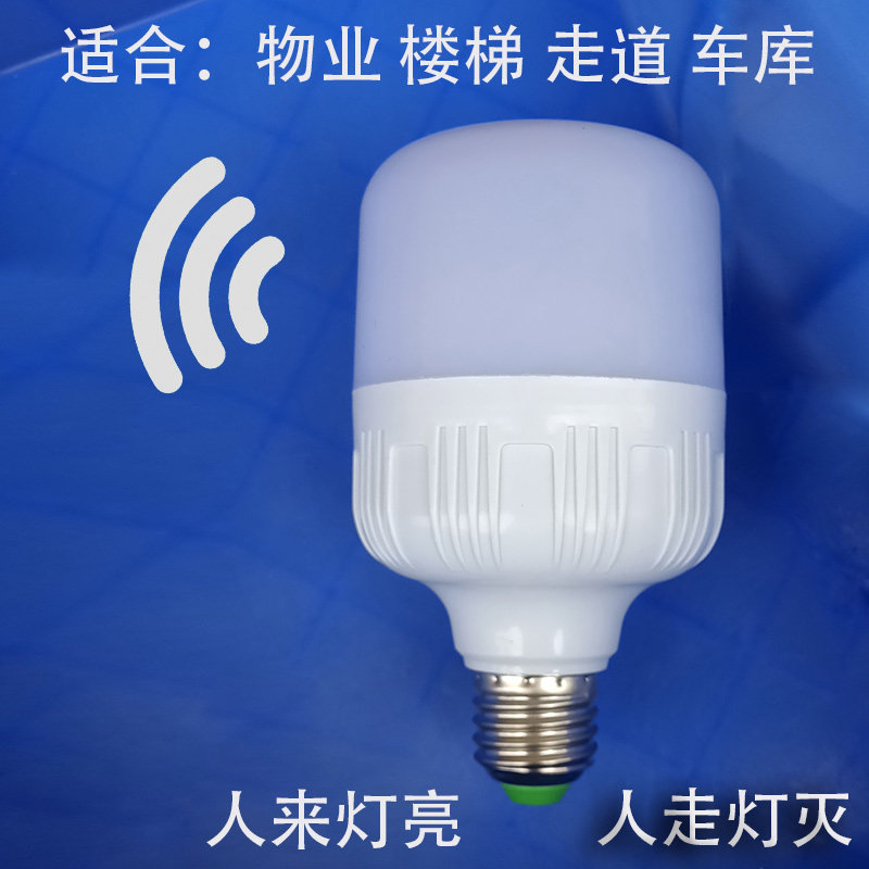 雷达人体感应led灯泡220V家用智能声光控楼梯过道走廊自动开关灯 - 图3