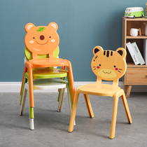 Thickened Bench Children Chair Kindergarten Leaning Back Chair Baby Dining Chair Plastic Small Chair Home Little Stools Anti Slip