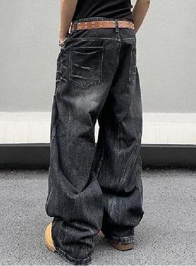 Premium Cotton Y2K Jeans | Men's Oversized Baggy Denim