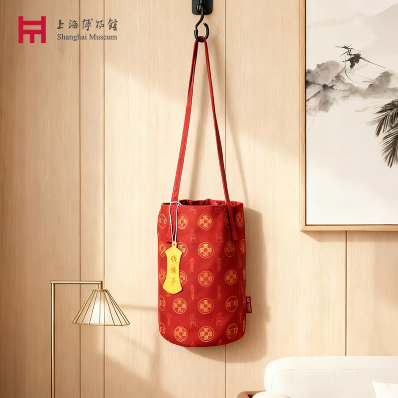 上海博物馆水桶包帆布新中式单肩手提包国风汉服韩希孟创意文创