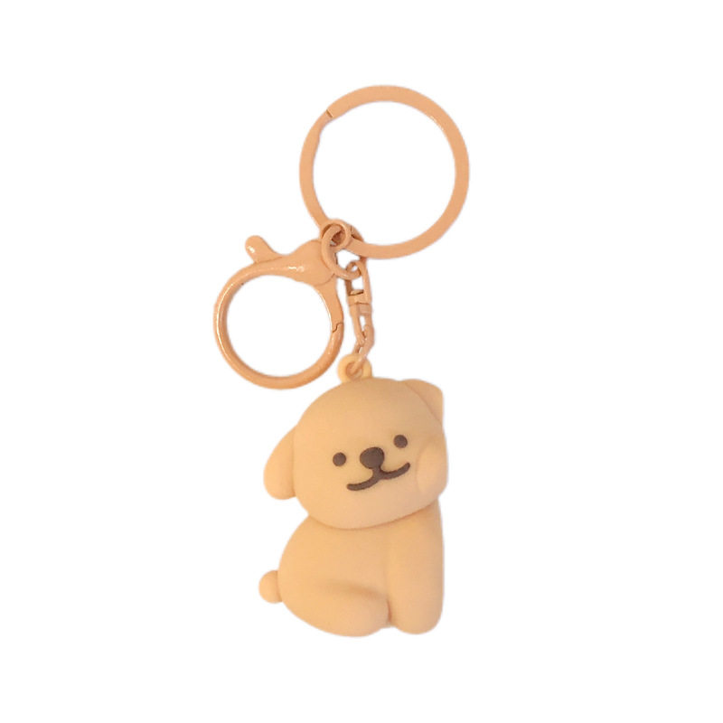 抖音同款新品磁吸线条小狗可爱卡通情人节礼物闺蜜包包挂饰钥匙扣