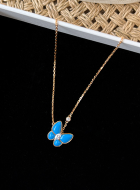 蓝色蝴蝶项链