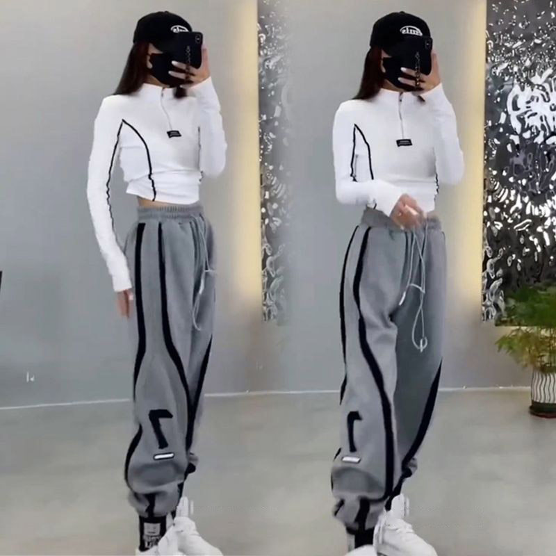 网红时尚秋新款套装女修身休闲长袖短款上衣显瘦高腰束腿裤两件套,淘宝优惠券,粉丝福利购,淘宝优惠卷