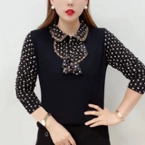 Бархатная утолщенная базовая рубашка для осени и зимы 2023 Новая модная рубашка для матерей носить полу-туртлек