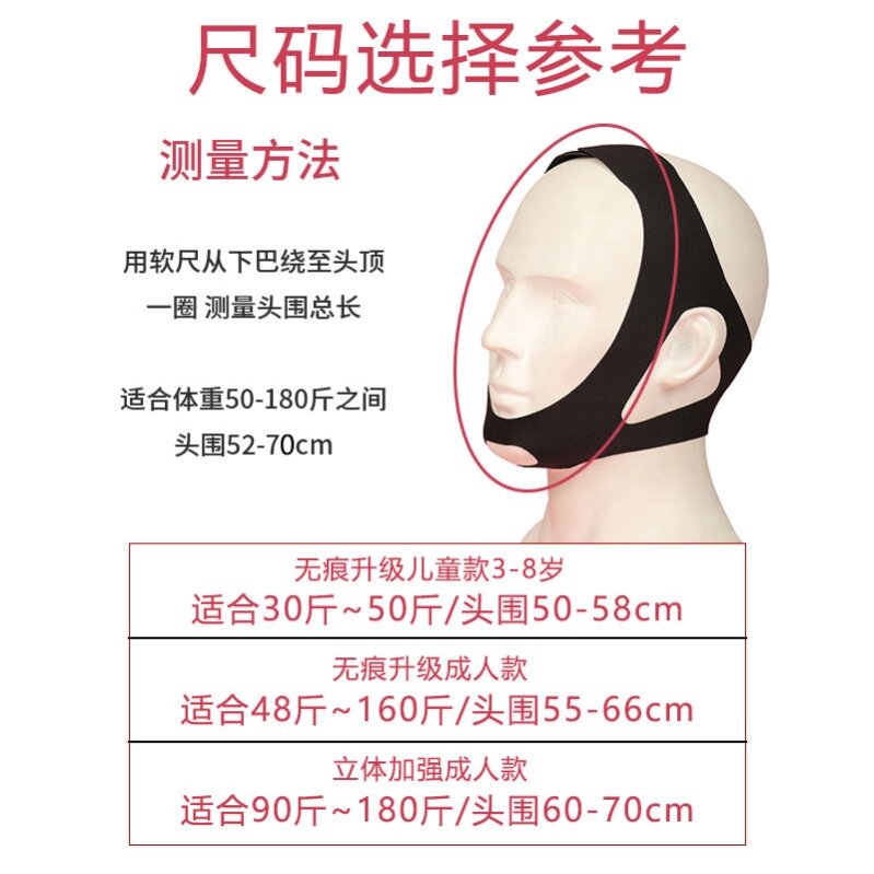 张口呼吸矫正带睡觉闭嘴神器防张嘴下巴托带儿童成人打呼噜止鼾带