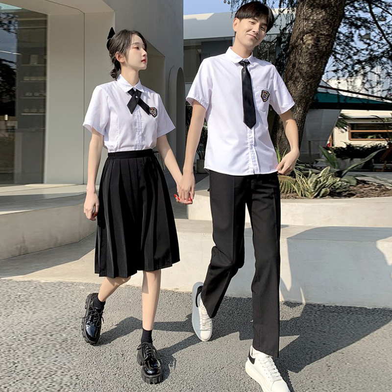 毕业季班服夏季英伦学院风初中高中学生运动会合唱演出服校服套装