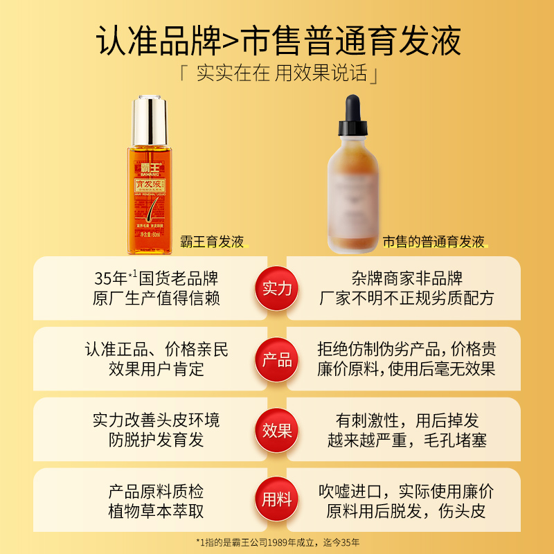 霸王育发液养发男女生护发非增发固发护理头皮精华液营养液