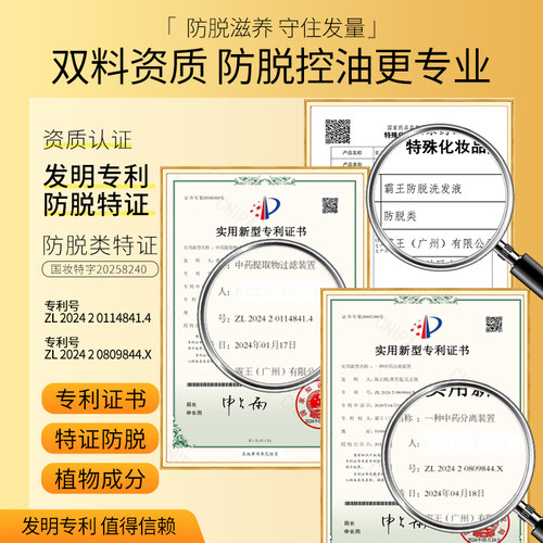 霸王洗发水侧柏叶防脱固发洗头膏控油蓬松洗发露人参洗发液洗头水 - 图2