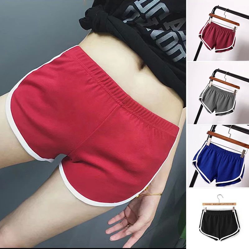 1pcs Shorts Woman High Waist Yoga Shorts Sport Pants Elastic - 图0