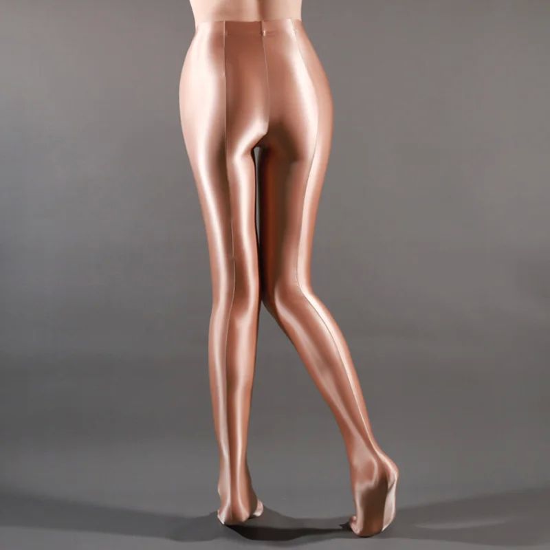 Spandex Glossy Opaque Pantyhose Shiny High Waist Tights Sexy - 图3