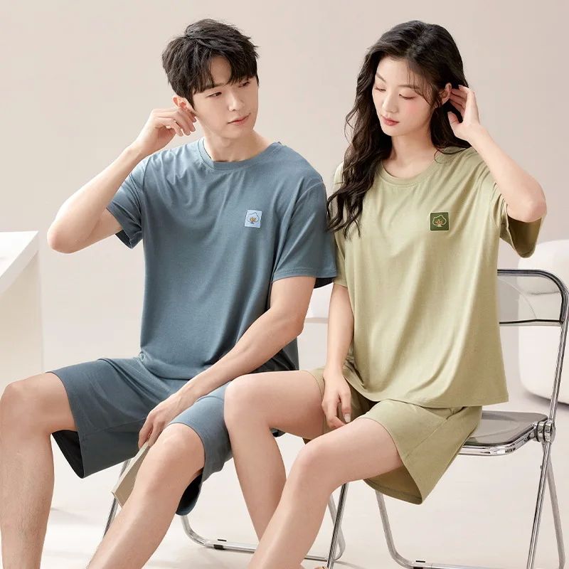 Summer Modal Pajamas New Short-Sleeved Shorts Students Wear-图0