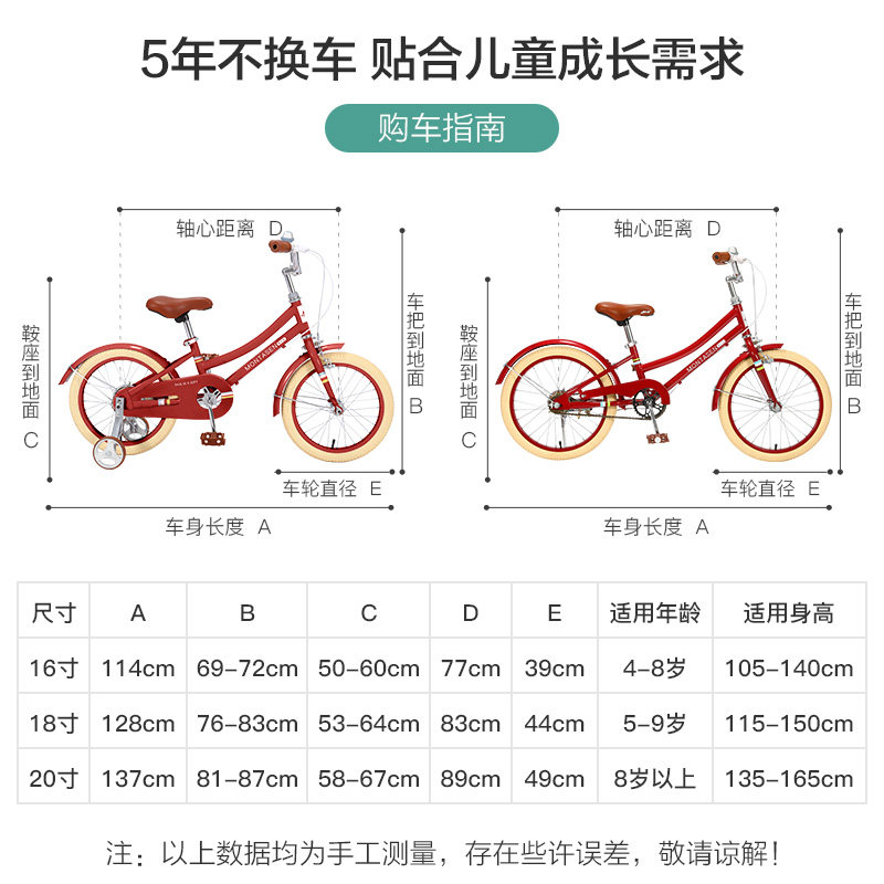 萌大圣儿童女孩中大童新款20自行车 萌大圣自行车