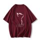 Purple pure cotton shoulder short-sleeved T-shirt for women in summer