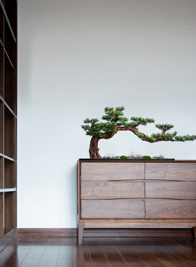 实木树根中式玄关摆件