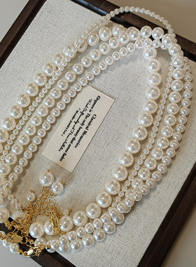 法式珍珠项链女小众轻奢高级感气质百搭锁骨链2025年新款颈链礼物