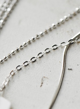 【DSz】925纯银 O字链盒子链瓜子链蛇骨链 多尺寸锁骨链 项链