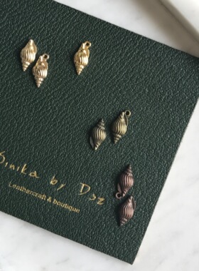 【DSz材料店】古铜古红铜真金电镀小海螺 diy饰品手机美容配件