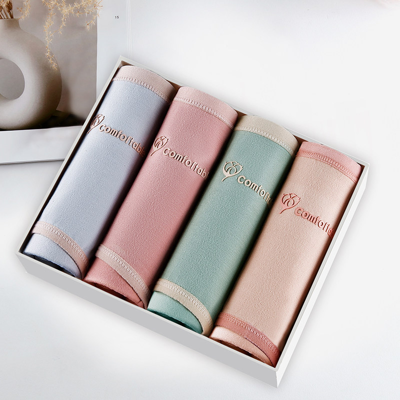 4条装内裤女士纯棉无痕全棉石墨烯抗菌裆中腰大码女生三角短裤,淘宝优惠券,粉丝福利购,淘宝优惠卷