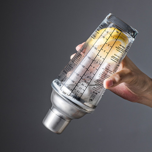 防溅玻璃雪克杯自制饮料调酒器套装手打柠檬茶工具全套奶茶手摇杯 - 图0