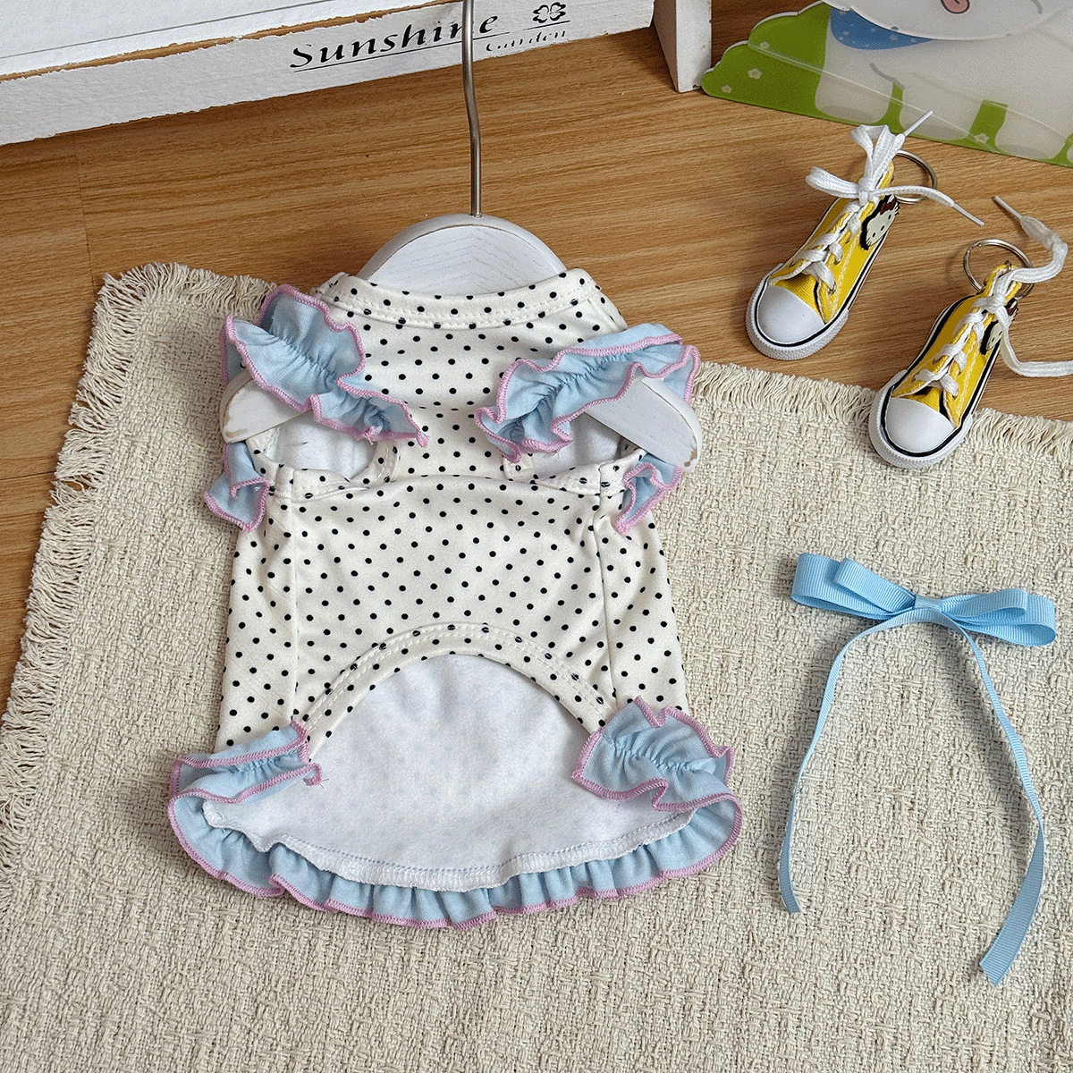 春秋款宠物衣服2025新款狗狗猫咪背心波点印花小型犬服装狗狗,淘宝优惠券,粉丝福利购,淘宝优惠卷