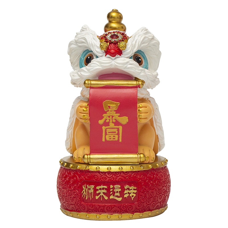 创意佛山醒狮舞狮摆件高级感小众工位办公室桌面客厅装饰生日礼物,淘宝优惠券,粉丝福利购,淘宝优惠卷