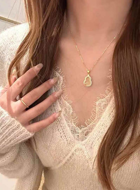 纯银999玉髓葫芦项链轻奢女款