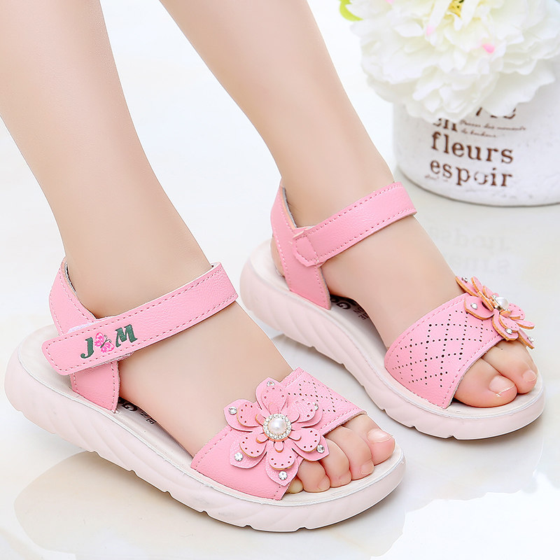 女童凉鞋儿童公主宝宝时尚蝴蝶结2024夏季新款小学生软底沙滩鞋子,淘宝优惠券,粉丝福利购,淘宝优惠卷
