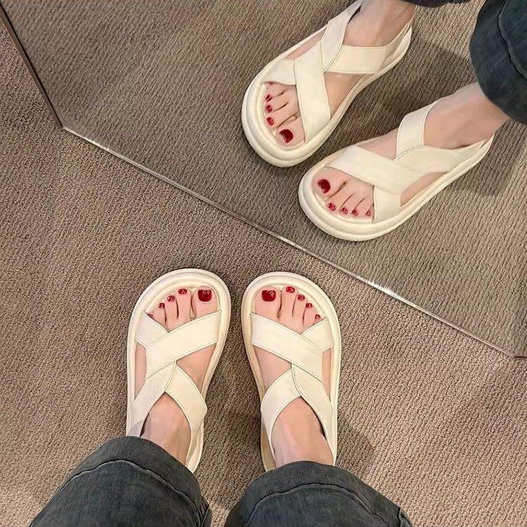 青岛福客来女鞋代工厂厚底松糕凉拖鞋女夏外穿2026新款增高高跟软,淘宝优惠券,粉丝福利购,淘宝优惠卷