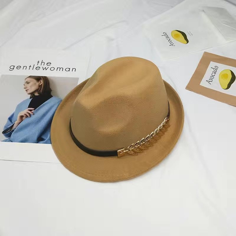 韩国秋冬英伦毡呢时尚复古毛帽子礼帽小沿卷边男女士锥顶爵士帽潮,淘宝优惠券,粉丝福利购,淘宝优惠卷