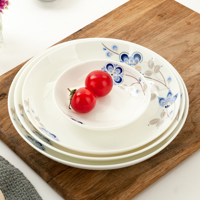 Personalized round large-sized Tangshan soup plaster porcelain tableware