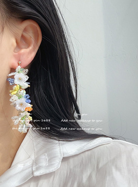 春夏小清新手工编织串珠耳饰品