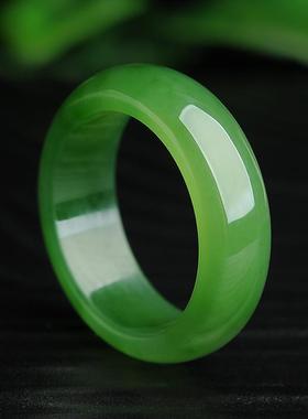 2025宛玉阁新疆和田玉碧玉男士玉戒指男女款玉戒指情侣款一对羊脂